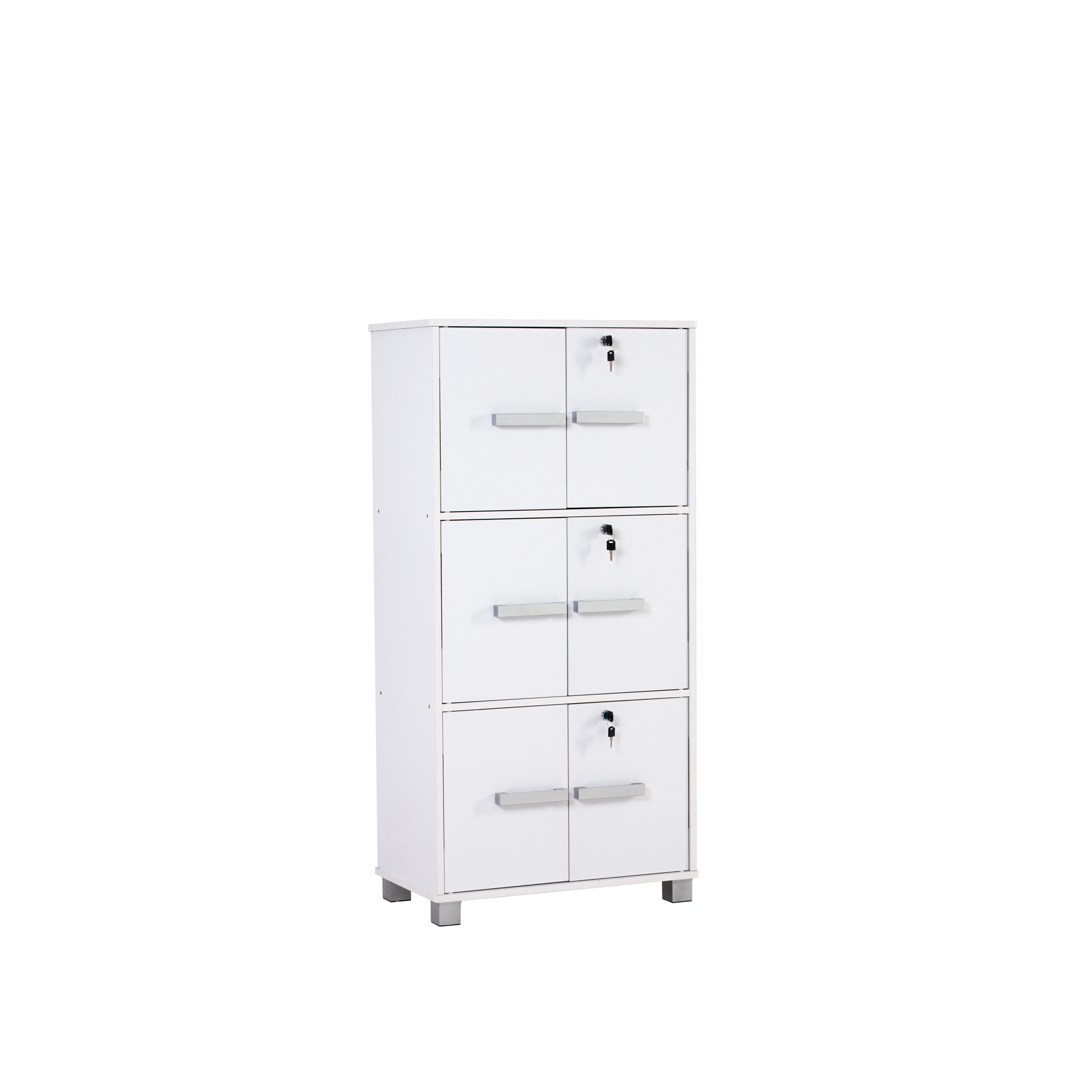 Naya 6 Door Cabinet - White