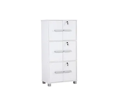 Naya 6 Door Cabinet - White