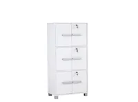 Naya 6 Door Cabinet - White