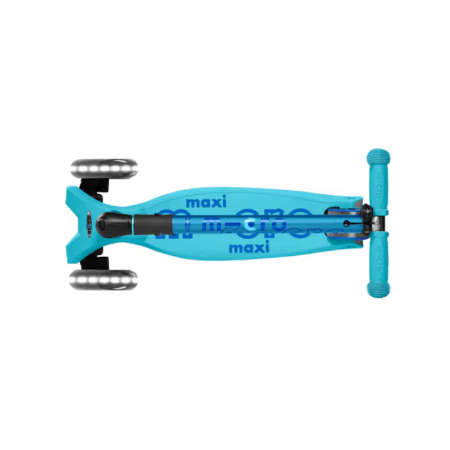 Micro Maxi Deluxe Foldable LED Scooter - Bright Blue (Age 5-12) - 9