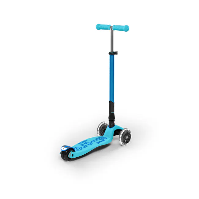 Micro Maxi Deluxe Foldable LED Scooter - Bright Blue (Age 5-12) - 7