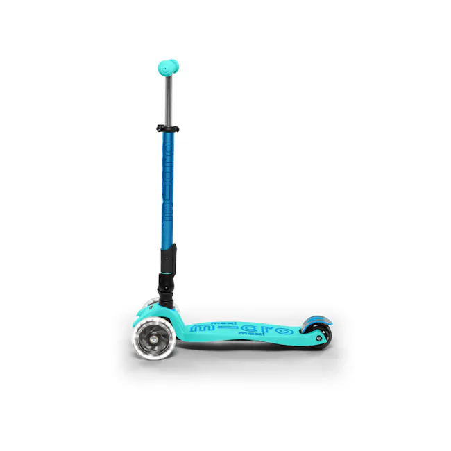 Micro Maxi Deluxe Foldable LED Scooter - Bright Blue (Age 5-12) - 6