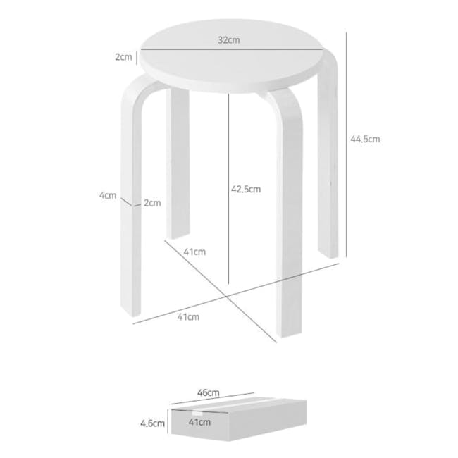 (As-is) Oliver Stool - Black - 16