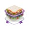 Sistema Salad N Sandwich To Go 1.63L -  Blue - 2