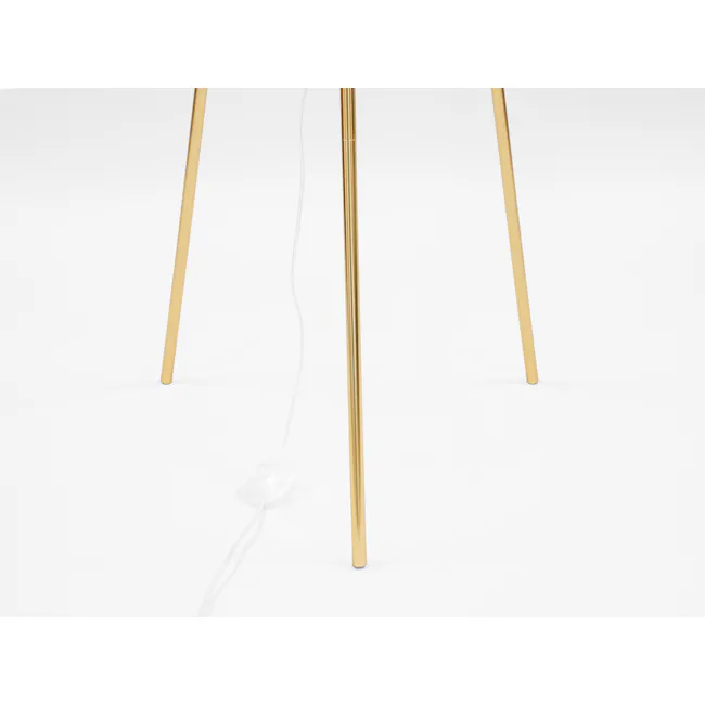 Isabella Floor Lamp - Black, Brass - 4 - Golden legs, minimalist design, sleek lines, modern aesthetic, elegant simplicity