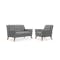 Stanley 2 Seater Sofa with Stanley Armchair - Siberian Grey