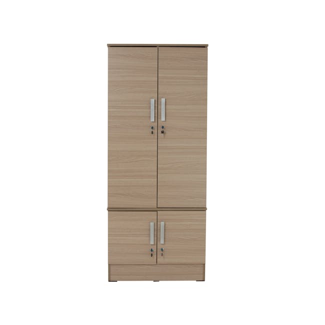 Naya 4 Door Wardrobe with Locks - Ebonnese - 1