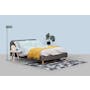Nolan Queen Bed in Hailstorm with 2 Dallas Bedside Tables - 8
