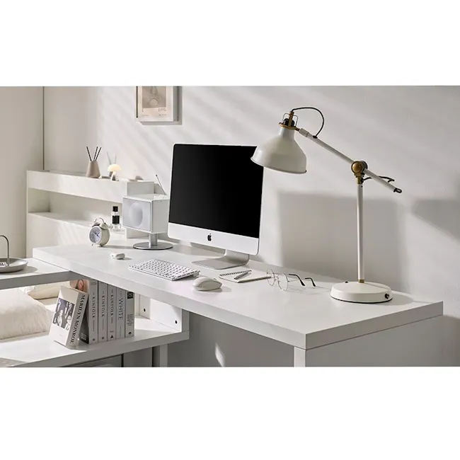 (As-is) Benzo Study Table with Bookshelf 1.6m - White - 1 - 22