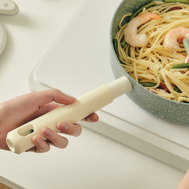 Arong Nonstick Frying Pan - Green & Cream White - 7 - magnetic food processor, handheld kitchen tool, kitchen gadget, food