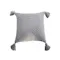 Elly Knitted Cushion with Tassels - Light Grey