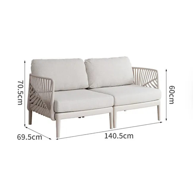 Nouve 2 Seater Outdoor Sofa - Beige - 14