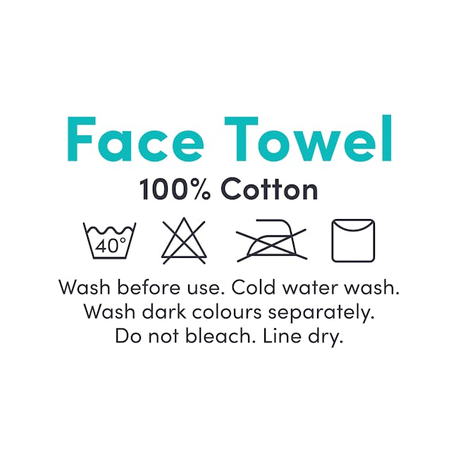 EVERYDAY Face Towel - Teal - 3