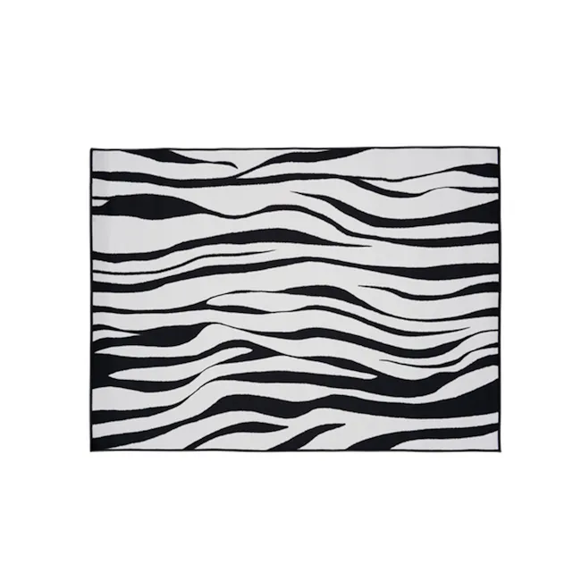 Zebra Low Pile Water Resistant Rug (3 Sizes) - 1