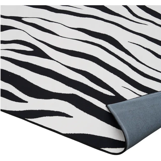 Zebra Low Pile Water Resistant Rug (3 Sizes) - 5