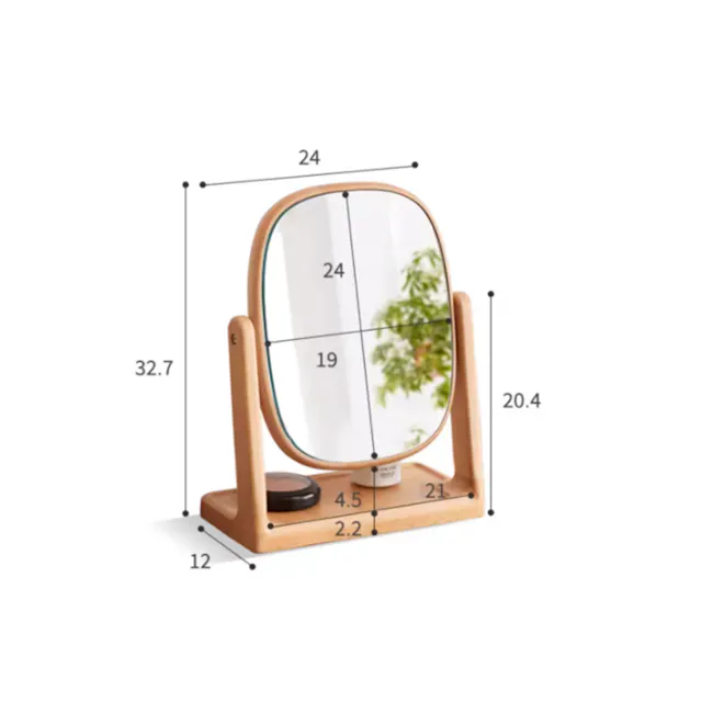 Lisa Vanity Mirror (2 Sizes) - Natural - 8