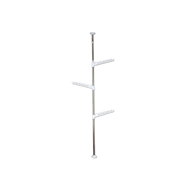 HEIAN Laundry Hanger Standing Pole Clothes Rack - 1 - Step stool, multi-level stand, adjustable height, modern design