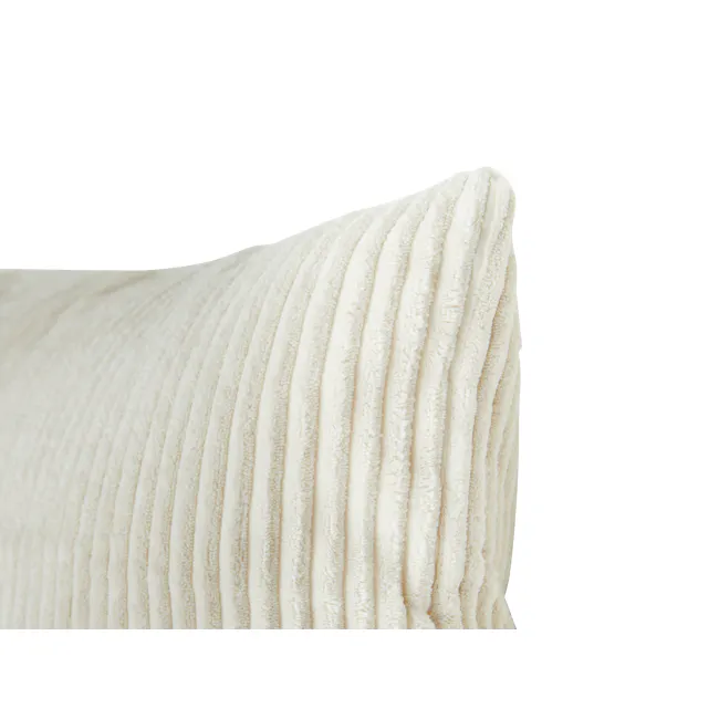 Emeri Large Corduroy Cushion - Ivory - 3 - Creamy, soft, fluffy, ribbed, textured, luxurious, cozy, warm, inviting