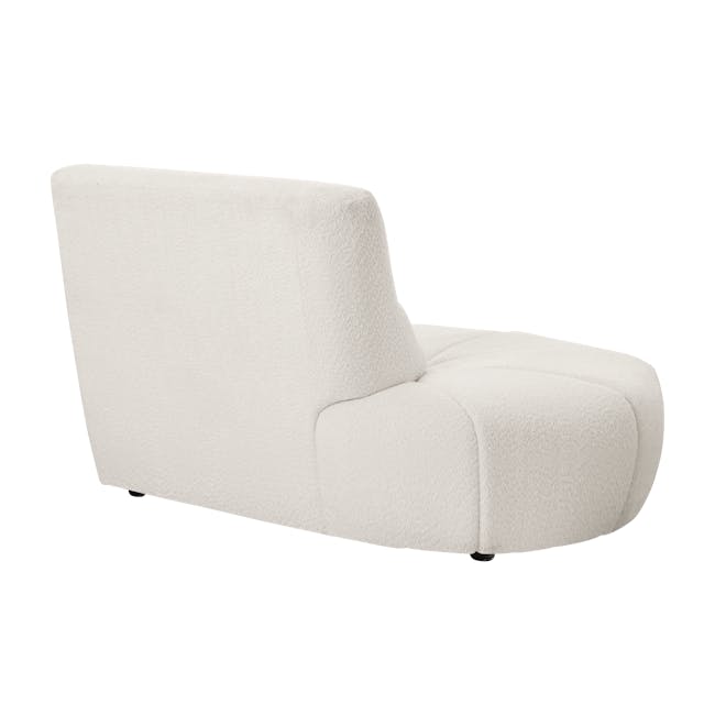 Tara 3 Seater Extended Sofa - Beige - 26 - White plush armchair, modern design, cozy seating, soft texture, plush