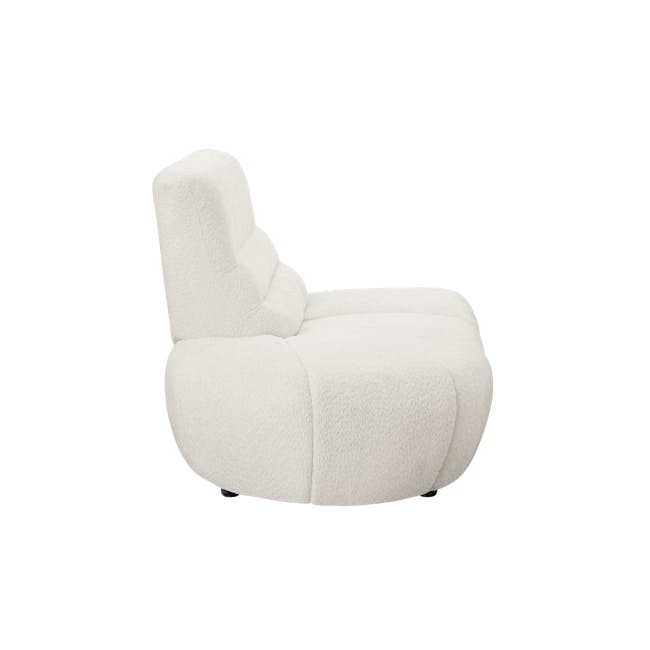 Tara Large Corner Sectional Extended Sofa - Beige - 19 - White plush recliner, modern design, cozy seating, soft fabric