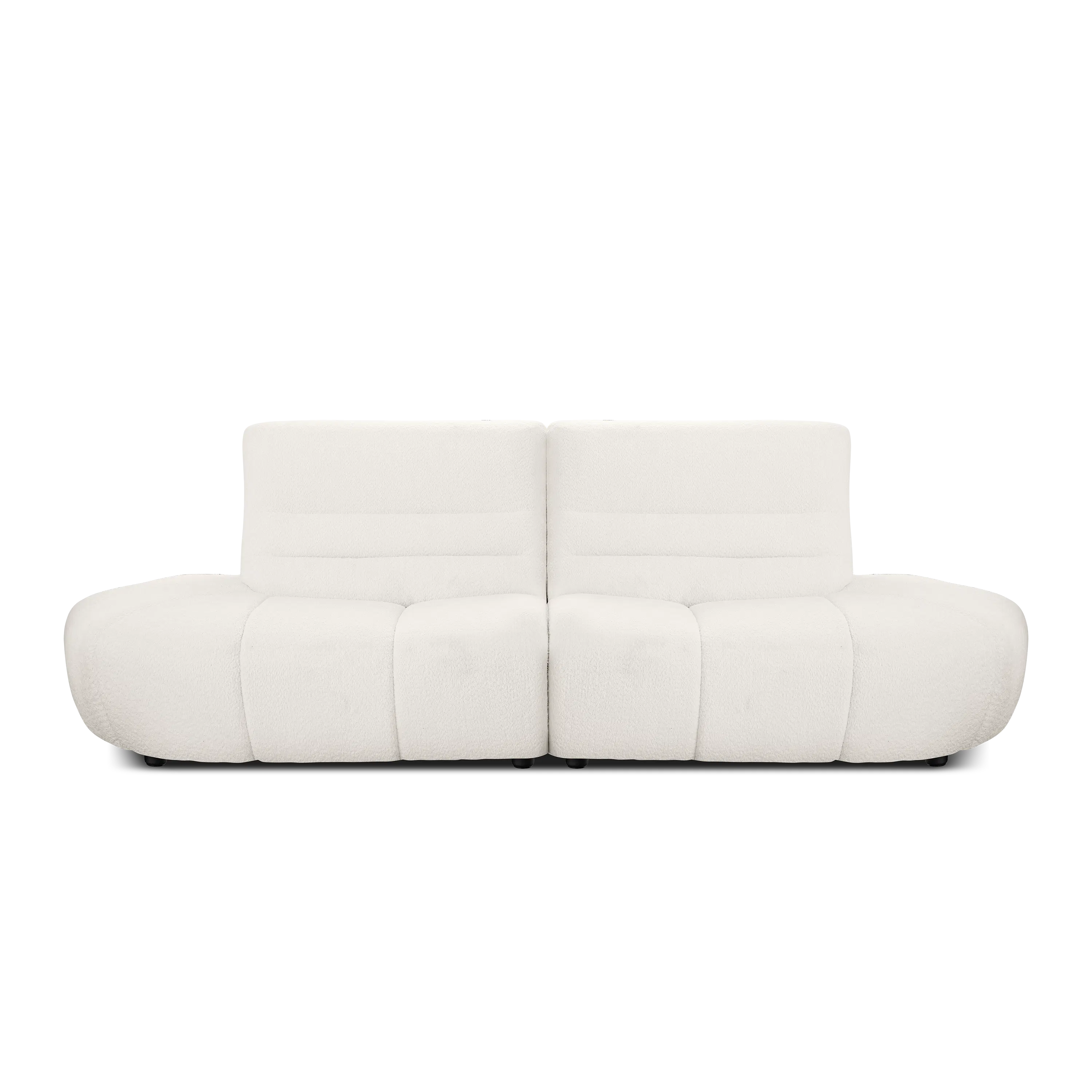 Tara Left Extended Chaise Sofa Unit - Beige - 10 - Luxurious white sectional sofa, minimalist design, modern decor, elegant