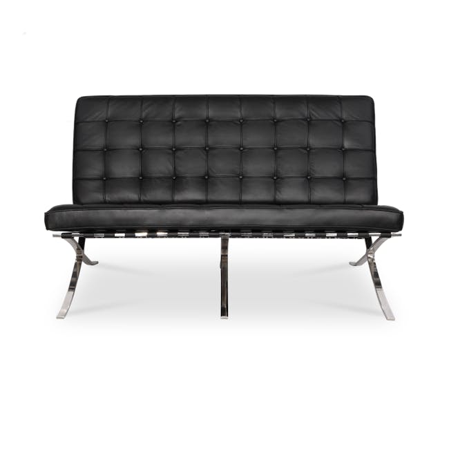 Benton 2 Seater Sofa - Black (Genuine Cowhide) - 14