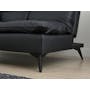Helge 3 Seater Sofa Bed - Black (Faux Leather) - 5