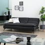 Helge 3 Seater Sofa Bed - Black (Faux Leather) - 3