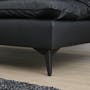 Helge 3 Seater Sofa Bed - Black (Faux Leather) - 6