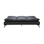 Helge 3 Seater Sofa Bed - Black (Faux Leather) - 9