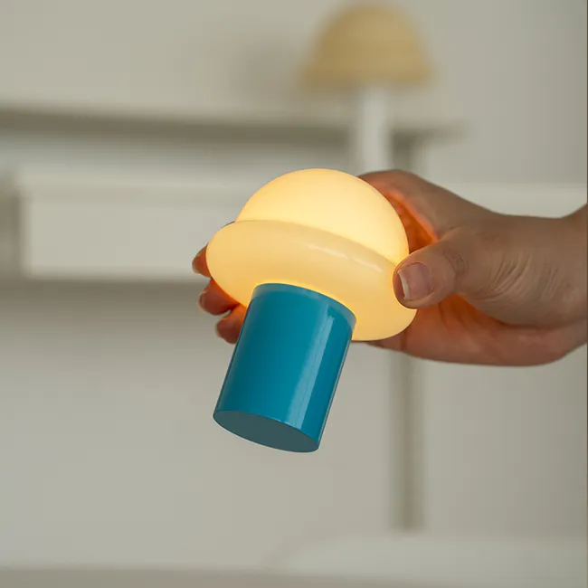 Chubbs LED Mini Table Lamp - Milky Blue - 3