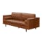 Nolan 3 Seater Sofa - Penny Brown (Premium Aniline Leather) - 2