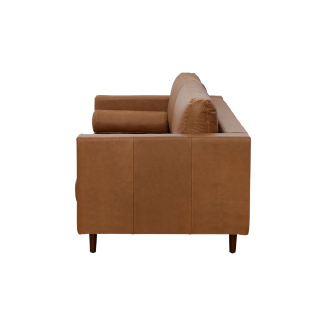 Nolan 3 Seater Sofa - Penny Brown (Premium Aniline Leather) - 3