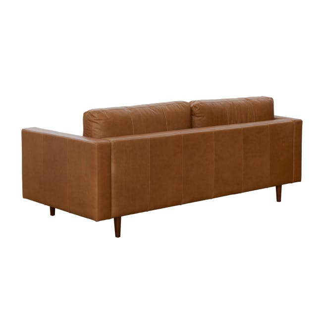 Nolan 3 Seater Sofa - Penny Brown (Premium Aniline Leather) - 4