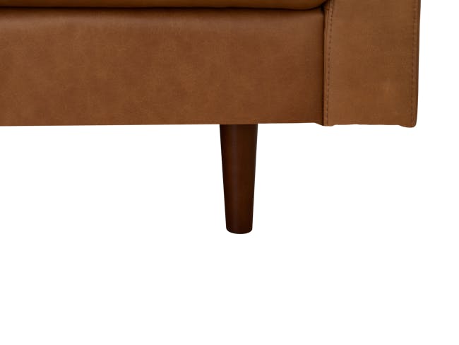 Nolan 3 Seater Sofa - Penny Brown (Premium Aniline Leather) - 7
