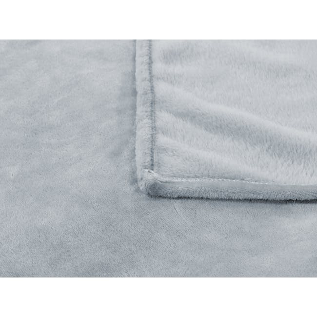 Marlow Velvet Plush Blanket - Grey - 3