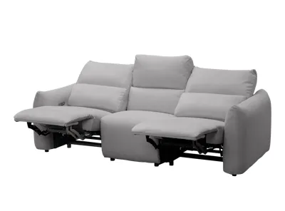 Leighton 3 Seater Power Recliner Sofa - Night Sky (Scratch Resistant Fabric) - Zero Wall
