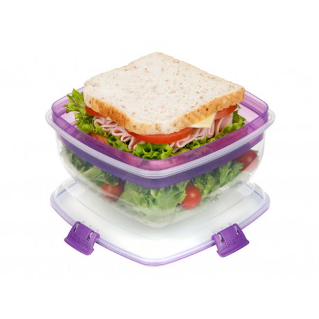 Sistema Salad N Sandwich To Go 1.63L -  Pink - 2
