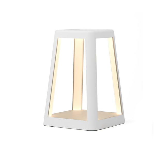 Lexon Lantern Portable Lamp with Built-in Wireless Charger - White - 0