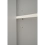 Miah 3 Door Wardrobe with Open Shelves - White - 22