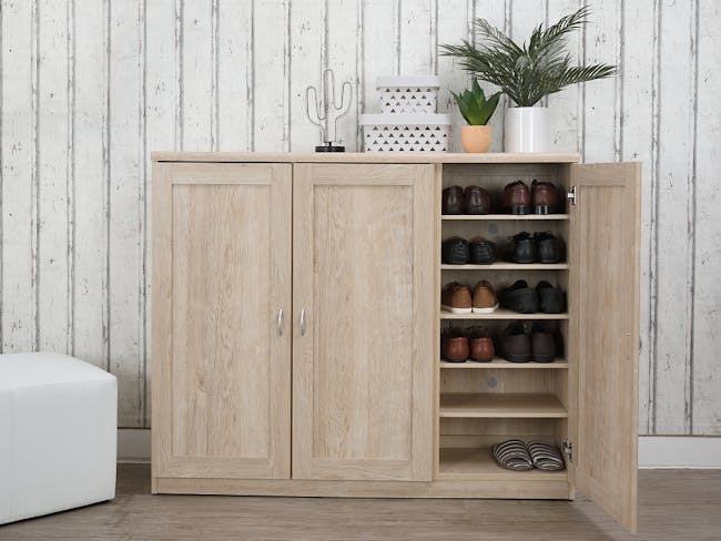 Tomos Shoe Cabinet 1.4m - Oak - 2