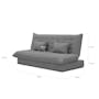 Tessa 3 Seater Storage Sofa Bed - Pewter Grey (Eco Clean Fabric) - 7
