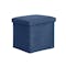 Domo Foldable Storage Cube Ottoman - Blue