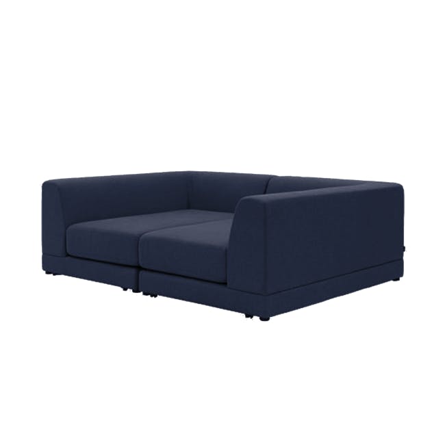 Abby Chaise Lounge Sofa - Navy - 10