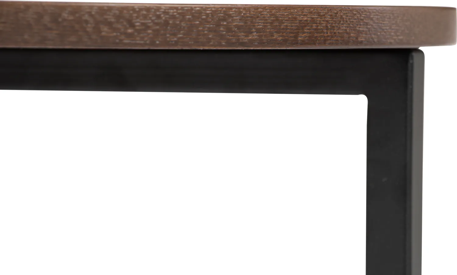 Felicity Round Side Table - Walnut - 14 - Wooden, black, table, legs, frame, texture, grain, surface, design, minimalist