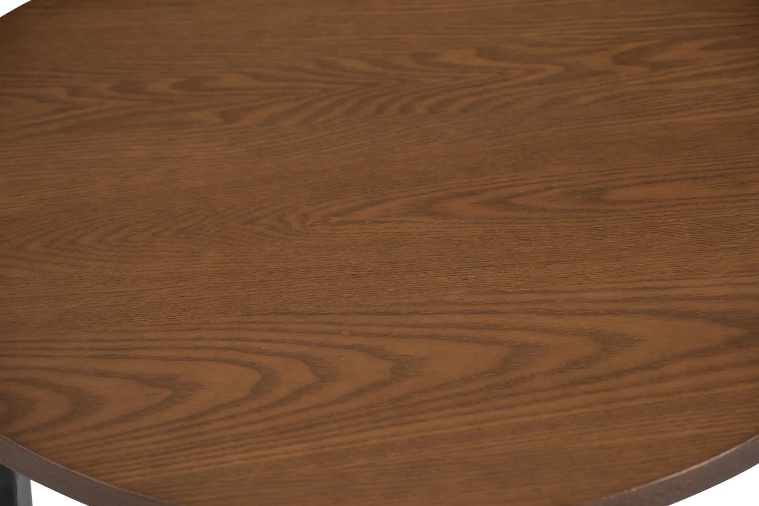 Felicity Round Side Table - Walnut - 16 - Wooden table with smooth, polished finish, rich brown color, natural wood grain