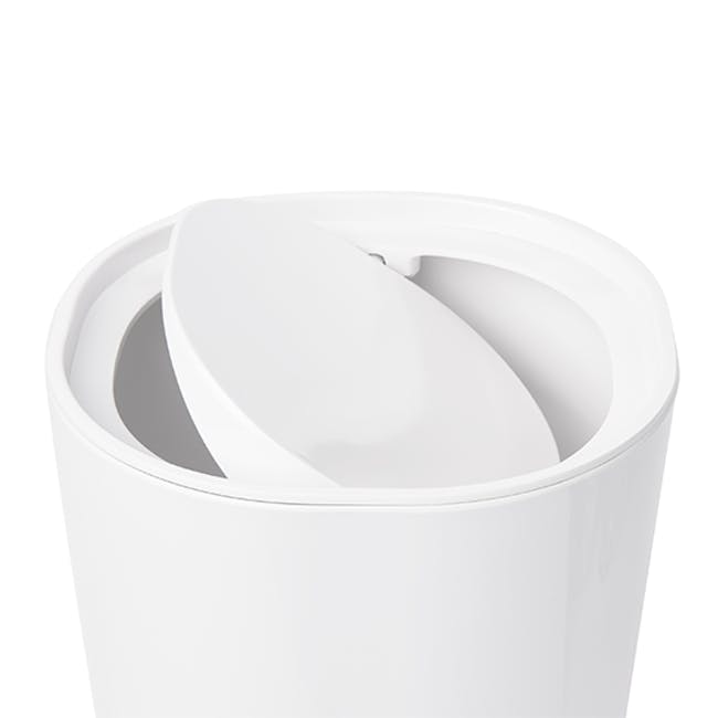 Step Waste Can with Lid - White - 3