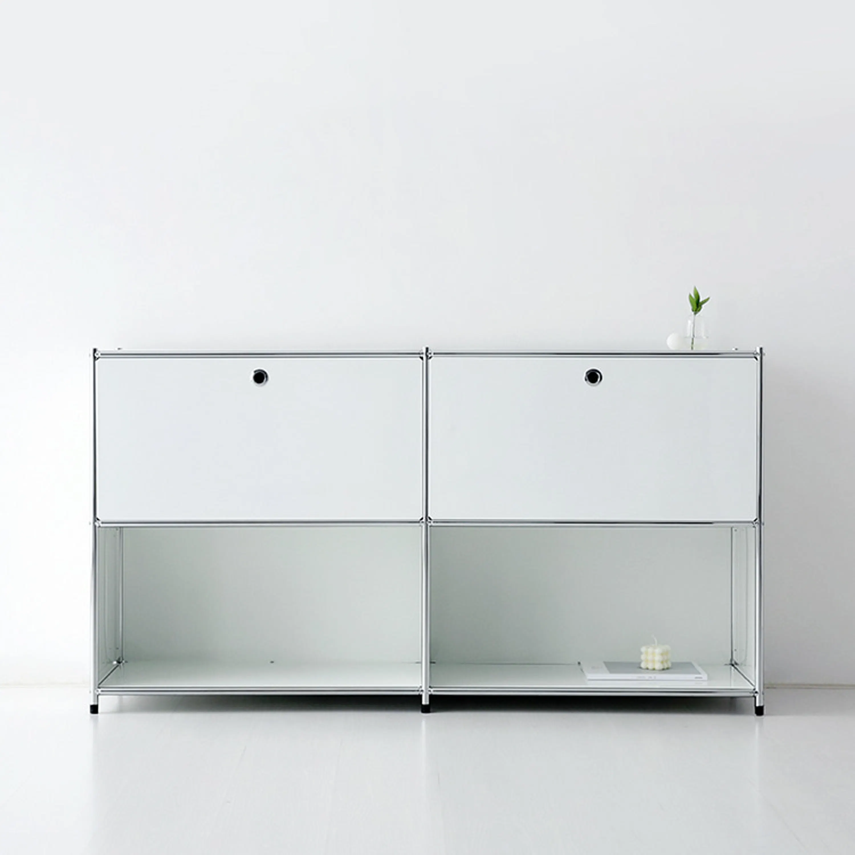 (As-is) Cusso Stainless Steel 2x2 Cabinet - Pure White - 13