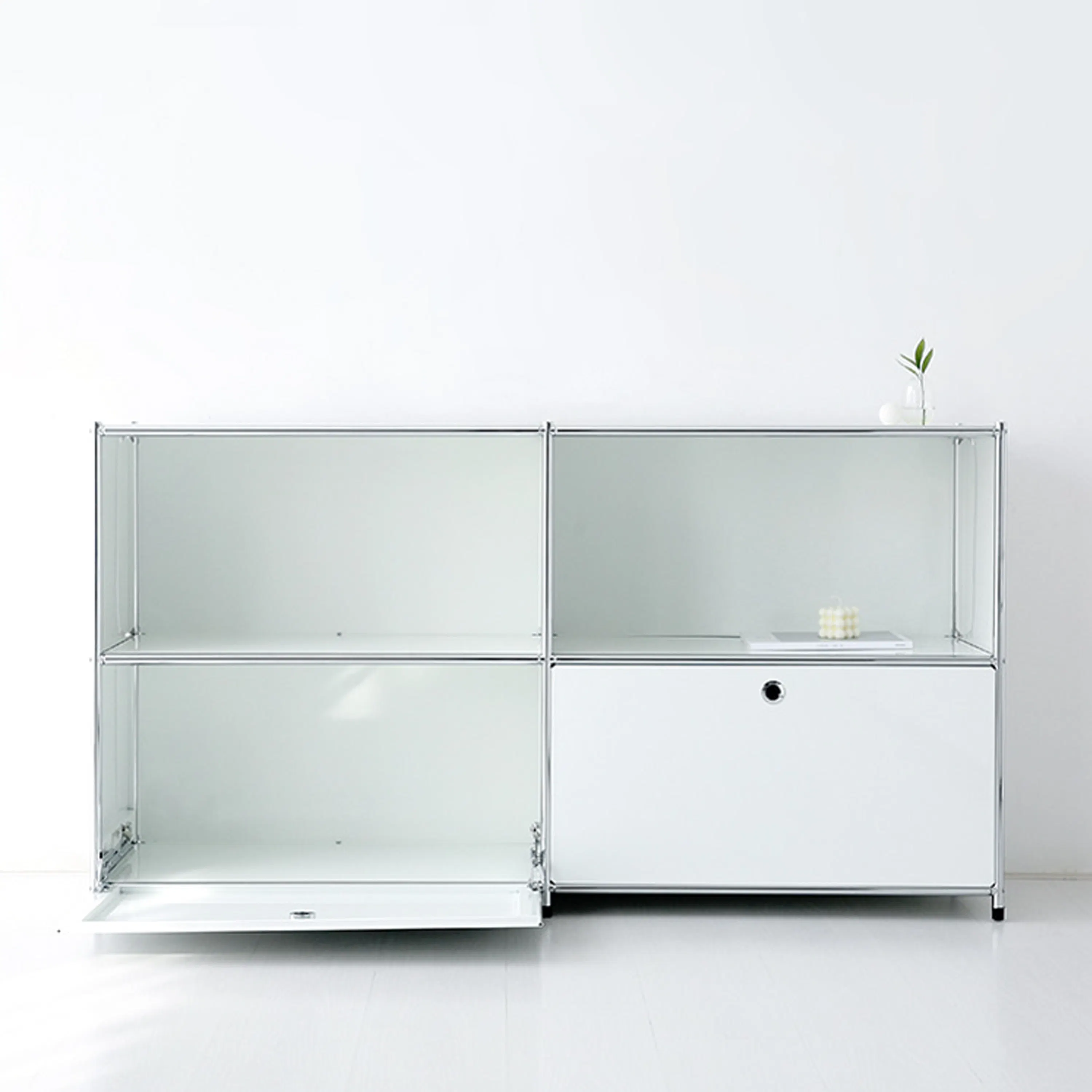 (As-is) Cusso Stainless Steel 2x2 Cabinet - Pure White - 15