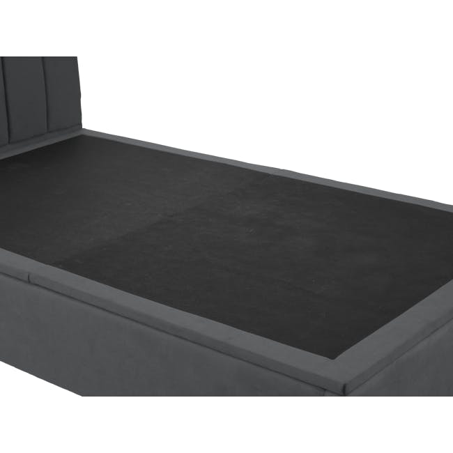 Audrey King Storage Bed - Hailstorm (Fabric) - 7